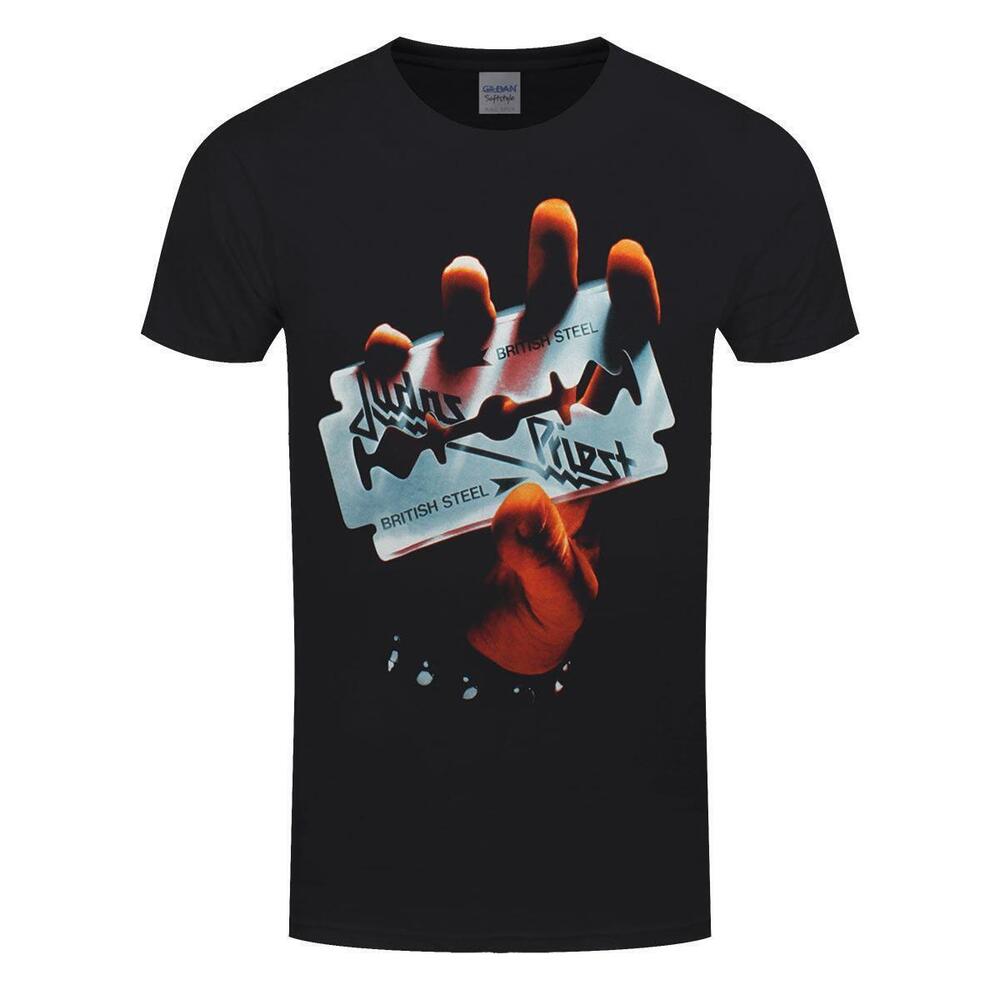 Judas Priest British Steel Mens Black Tshirt